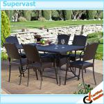 6 PCS Resin Wicker Pub Height Dining Set-HN-001