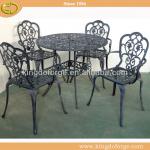 Outdoor cast aluminum patio set