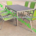 2013 hot modern style RLF-TDH-035 outdoor garden dining stackable chair and polywood table set