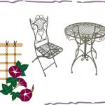 wrought iron table and chair Wrought Iron Furniture-JF09B-0784-0786