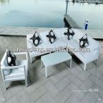 White aluminum outdoor patio furniture