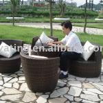 outdoor rattan chairs set