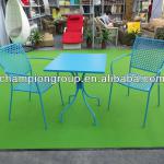 Iron or Alu bright color chairs table