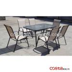 aluminium sling dining chair and table
