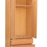 Double Door Wardrobe with 2 Drawers