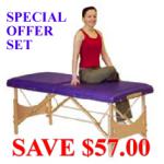 Physio Massage Table Set (include Table, Head rest support, Headrest and Arm rest).-Physio
