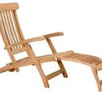 Outdoor Steamer Deck Chair - in Teak Wood-