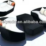 Rattan aluminum nitaly leather recliner sofa