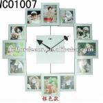 wall clock with multi photo frame for home decoration