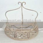 White Metal Wall Hanging Basket