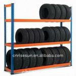 Heavy-duty folding tyres rack for truck and bus whit wheels