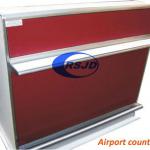 Steel airport counter