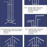 4way square tubing rack