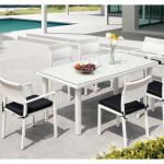 Lena 2014 Outdoor Garden Poly Rattan White Dining Patio Rattan Furniture