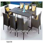 Hot-sell Rattan Wicker Dining Table and Chairs Outdoor Furniture-C010