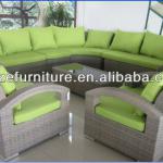 Sectional wicker corner sofa furniture / garden rattan sofa set