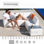 Divano 100% Outdoor furniture, with outdoor leather / Sunbrella fabric. Module set PURE.