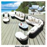 Modern Style garden outdoor furniture rattan sofa set cheap sale-UGO-A001