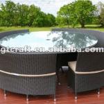 GH-DS-77,Wicker Garden Patio Chair &amp; Table,Poly Rattan Dinning Set,Resin Wicker All Weather Furniture,4 seats Outdoor Garden Set