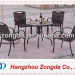 5-piece Aluminum Rattan Dining Set-ZDFS-088