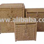 Vietnam Rattan Trunk Set 3 with Lid