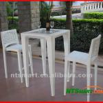 2012 best seller classical white rattan bar furniture (3 pcs set)