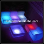 Glowing! LED Color Changing Dubai Outdoor Furniture with Rechargeable Battery and Remote