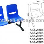 Metal plastic waiting chair with classic chair design