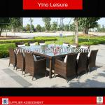 Hottest Item! Outdoor Rattan Garden Furniture with Dining Table and 12 seats Chairs RJ4001