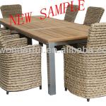 WF-2102 rattan garden furniture with dining chair set