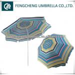 stripe polyester tilting beach umbrella