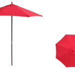 wooden garden umbrella