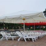 5*5m luxury semi-automatic umbrella,restaurant coffe shop