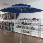 adjustable air vent garden parasol umbrella with zinc-alloy tilt