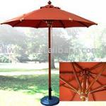 wooden market umbrella