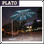 Outdoor Solar Roma Hanging Umbrella With LED Light,Can Be Rotated 360Degree