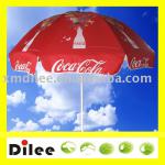 white frame cheap beach umbrella for coca cola promotion-DL09711