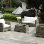 Grey Color Stackable Rattan Outdoor Garden Furniture