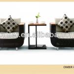 modern outdoor wicker sofa furniture with end table-OMR-F200