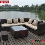 turkish style black color outdoor furniture rattan sofa