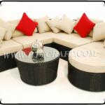 Pvc rattan sofa set