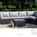 Gabbana alum wicker sofa 6pc/set outdoor furniture