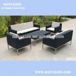 DYSF-D4704, Wicker Garden Patio Sofa Set, Rattan Outdoor Restaurant Sofa Chair with Tea/ Coffee Table, 7 Seat Sofa Table set