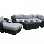 round wicker sofa set outdoor sofa poly rattan furniture