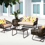 Cosmo Swiss 2014 new outdoor lounge Furniture wicker outdoor sofas/pe rattan sofa