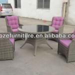 Modern rattan dining table and wicker chair indoor and outdoor furniture/ hot sale garden furniture BZ-R106