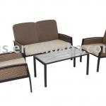 4pcs poly rattan patio furniture