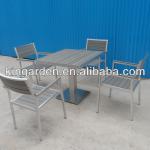 H21 aluminium plastic wood outdoor furniture dining set