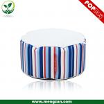 Giant stripe bean bag ottoman, outdoor mid-size bean bag couch bed