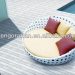 outdoor furniture PE rattan sofa beach sun round bed